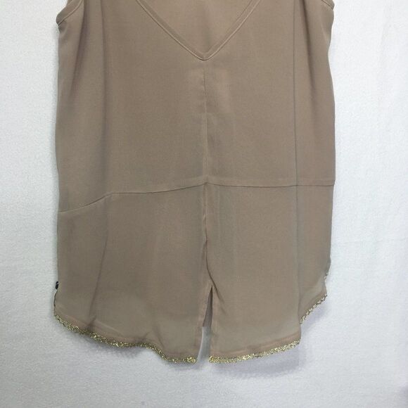 One Teaspoon Tan Tank Top With Gold Detailing - Picture 10 of 13